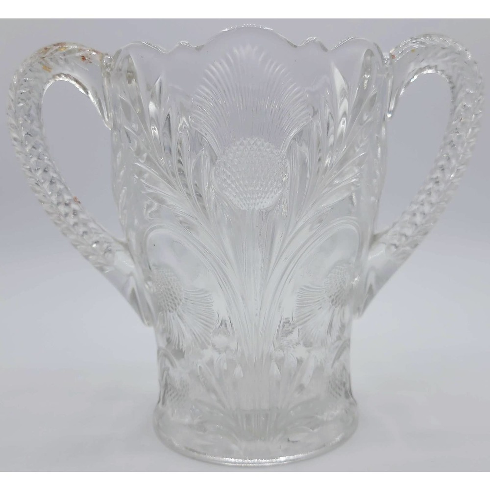 Vintage Mosser Inverted Thistle Pattern Sugar Bowl